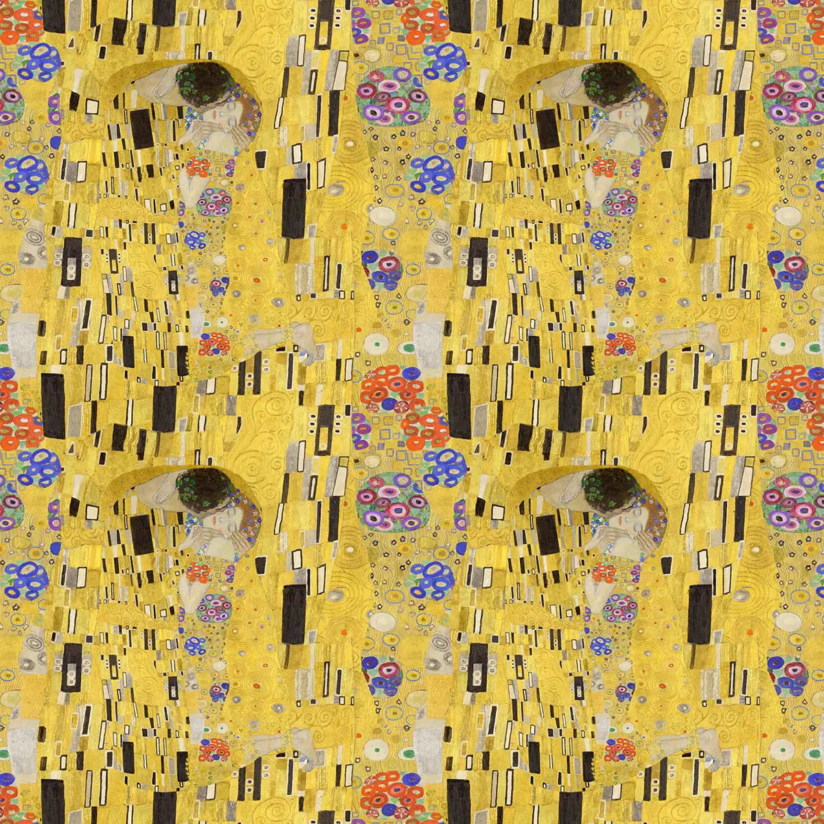 Gustav Klimt Digital Printed 100% Cotton Fabric | Art Inspired Designs 150gsm 55" (140cm) Wide â€“ Sold by the Meter