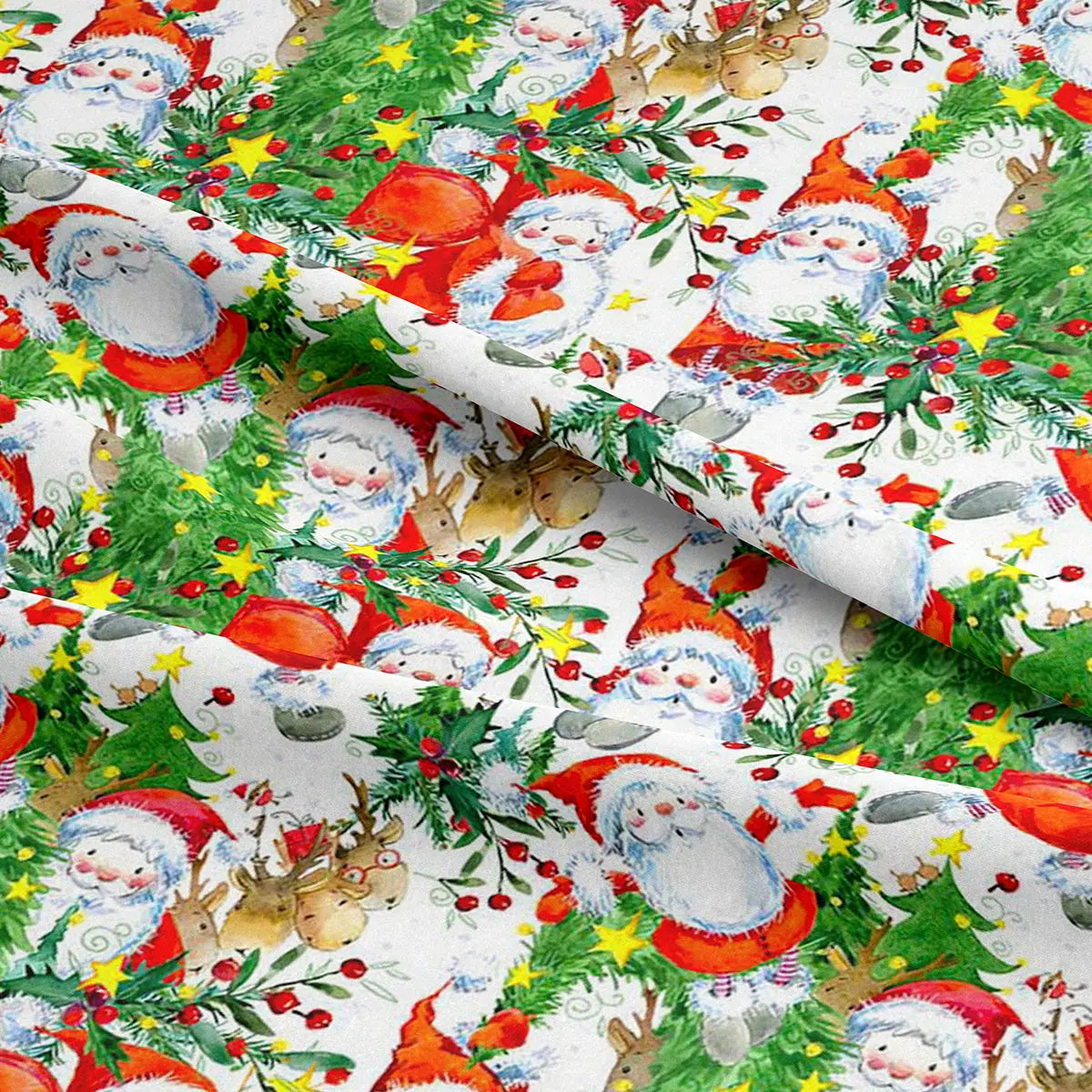 Christmas Digital Printed 100% Cotton Fabric | Festive Holiday Designs 150gsm 55" (140cm) Wide â€“ Sold by the Meter