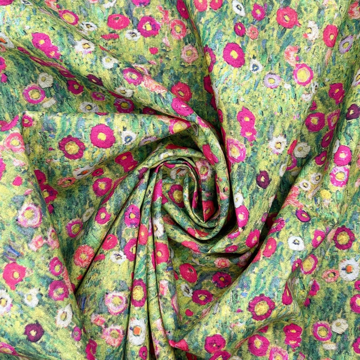 Gustav Klimt Digital Printed 100% Cotton Fabric | Art Inspired Designs 150gsm 55" (140cm) Wide â€“ Sold by the Meter