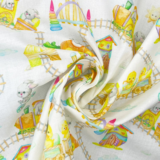 Easter Digital Printed 100% Cotton Fabric | Spring & Easter Designs 150gsm 55" (140cm) Wide â€“ Sold by the Meter