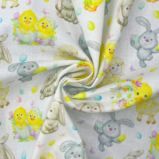 Easter Digital Printed 100% Cotton Fabric | Spring & Easter Designs 150gsm 55" (140cm) Wide â€“ Sold by the Meter