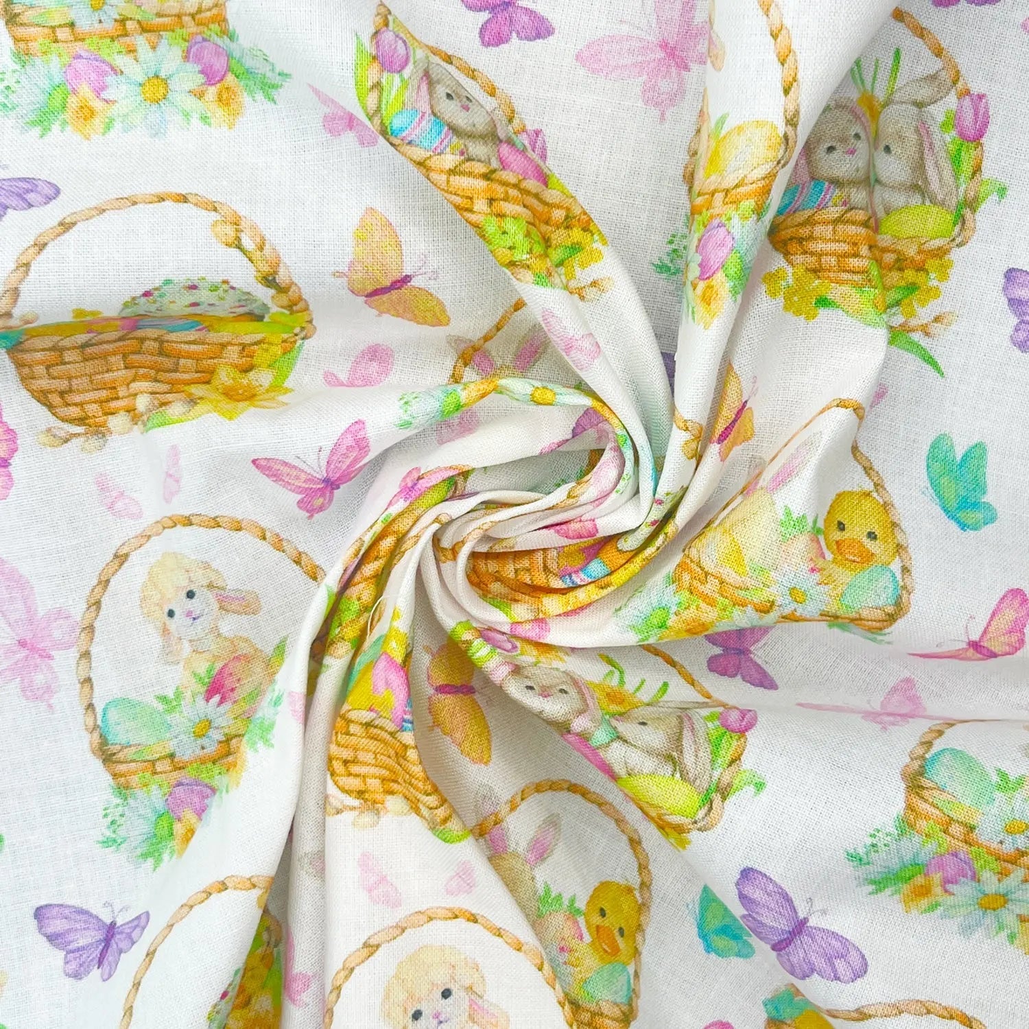 Easter Digital Printed 100% Cotton Fabric | Spring & Easter Designs 150gsm 55" (140cm) Wide â€“ Sold by the Meter