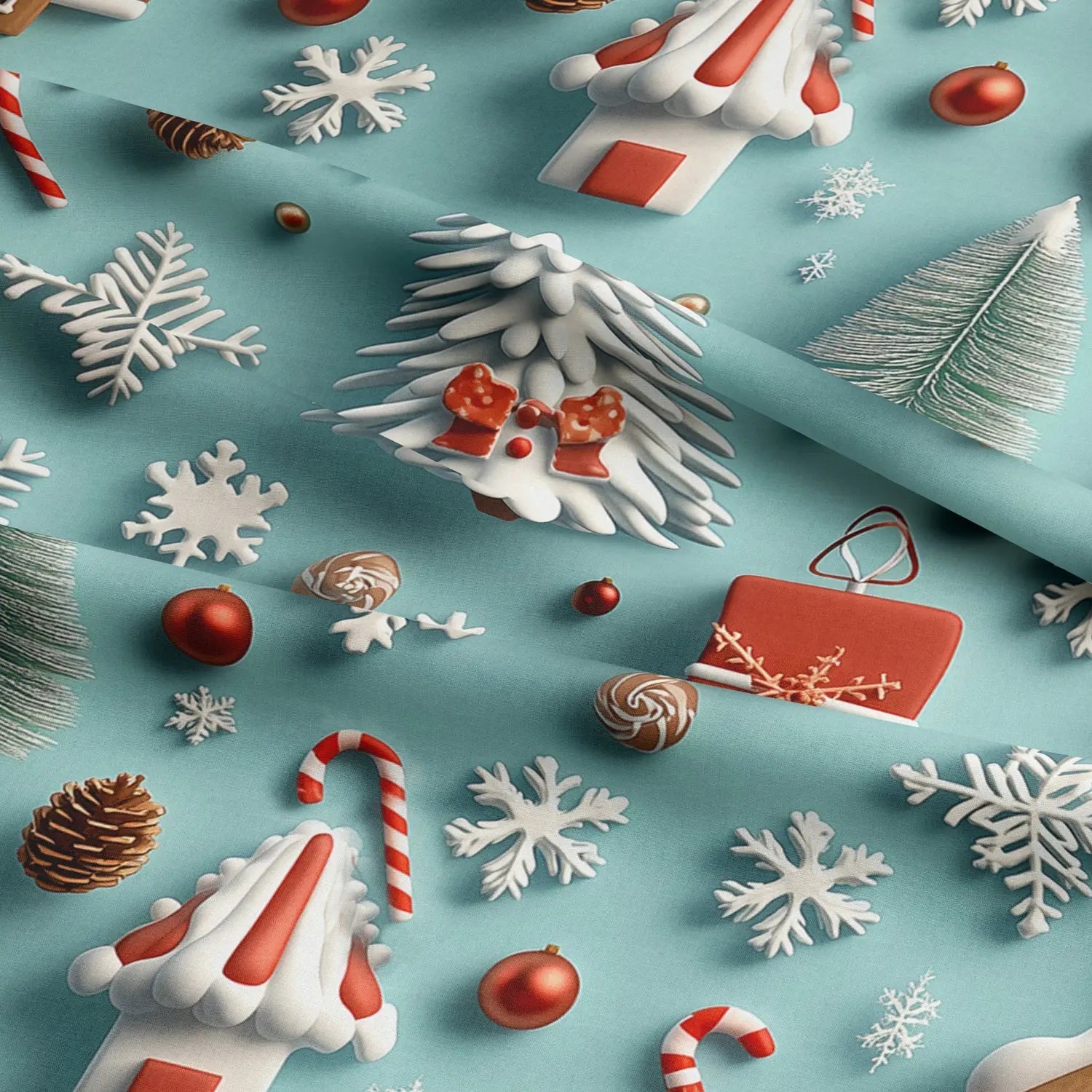 100% Cotton 3D Embroidered & Textured Print Fabric | Soft Lightweight Dressmaking Cotton 55" (140cm) Wide Craft & Sewing Material – Sold by the Meter