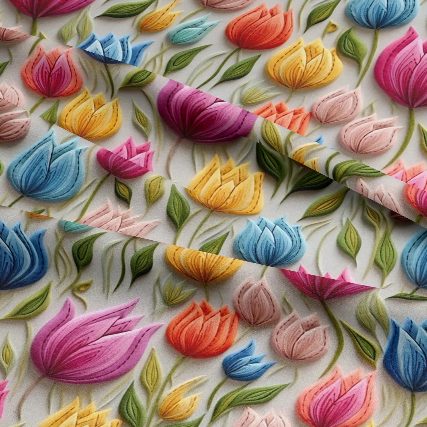 100% Cotton 3D Embroidered & Textured Print Fabric | Soft Lightweight Dressmaking Cotton 55" (140cm) Wide Craft & Sewing Material â€“ Sold by the Meter