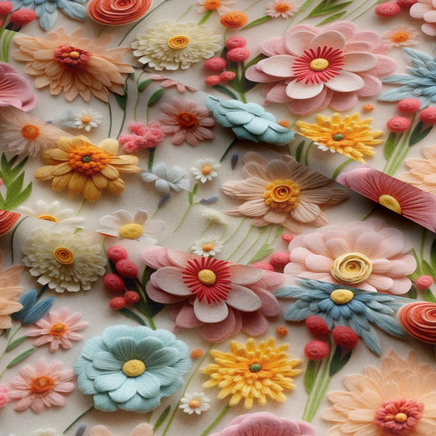 100% Cotton 3D Embroidered & Textured Print Fabric | Soft Lightweight Dressmaking Cotton 55" (140cm) Wide Craft & Sewing Material – Sold by the Meter