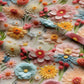 100% Cotton 3D Embroidered & Textured Print Fabric | Soft Lightweight Dressmaking Cotton 55" (140cm) Wide Craft & Sewing Material – Sold by the Meter
