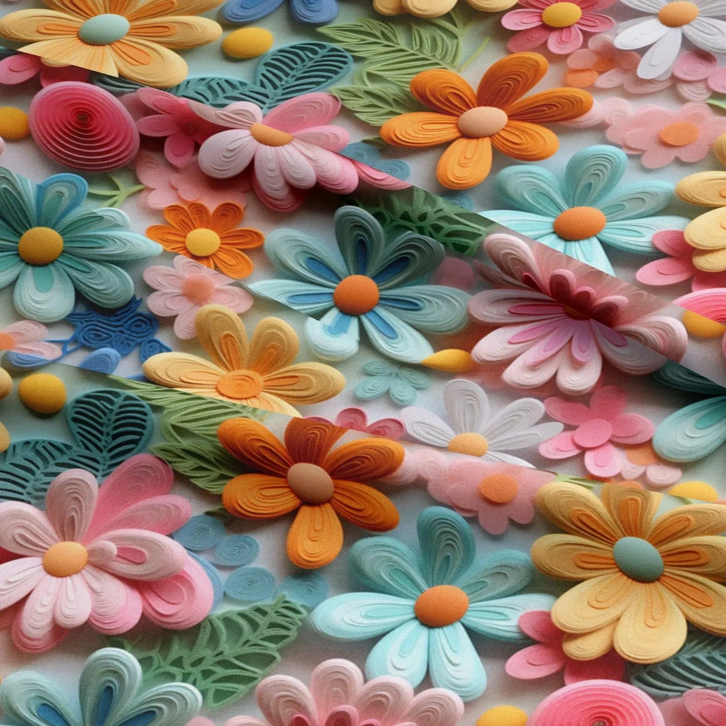 100% Cotton 3D Embroidered & Textured Print Fabric | Soft Lightweight Dressmaking Cotton 55" (140cm) Wide Craft & Sewing Material â€“ Sold by the Meter