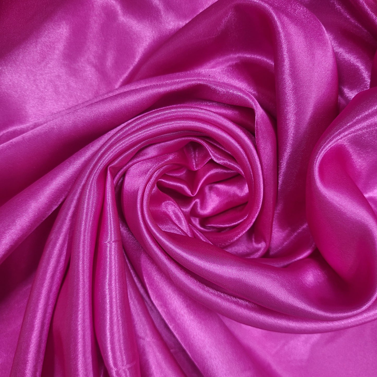 Hot Pink Plain Silky Satin Fabric Dress Craft Wedding Costume Lining Material 58" -By The Meter