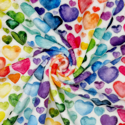 Printed Luxury Cuddle Fleece Fabric | Super Soft Plush Polyester 59" (150cm) Wide – Sold by the Meter