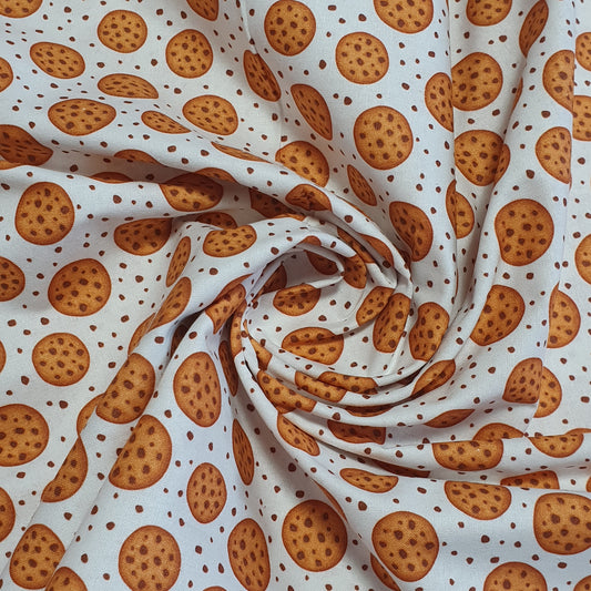 Chocolate Chip Cookie 100% Cotton fabric Sweets Fruits, Treats & Macarons 44” wide perfect for Quilting, Crafts, Kidswear
