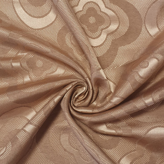Luxuriöser Satin-Jacquard-Polsterstoff mit Blumenmuster – 58" für Vorhänge und Schneiderei (Zimtrosen-Blumenmuster)