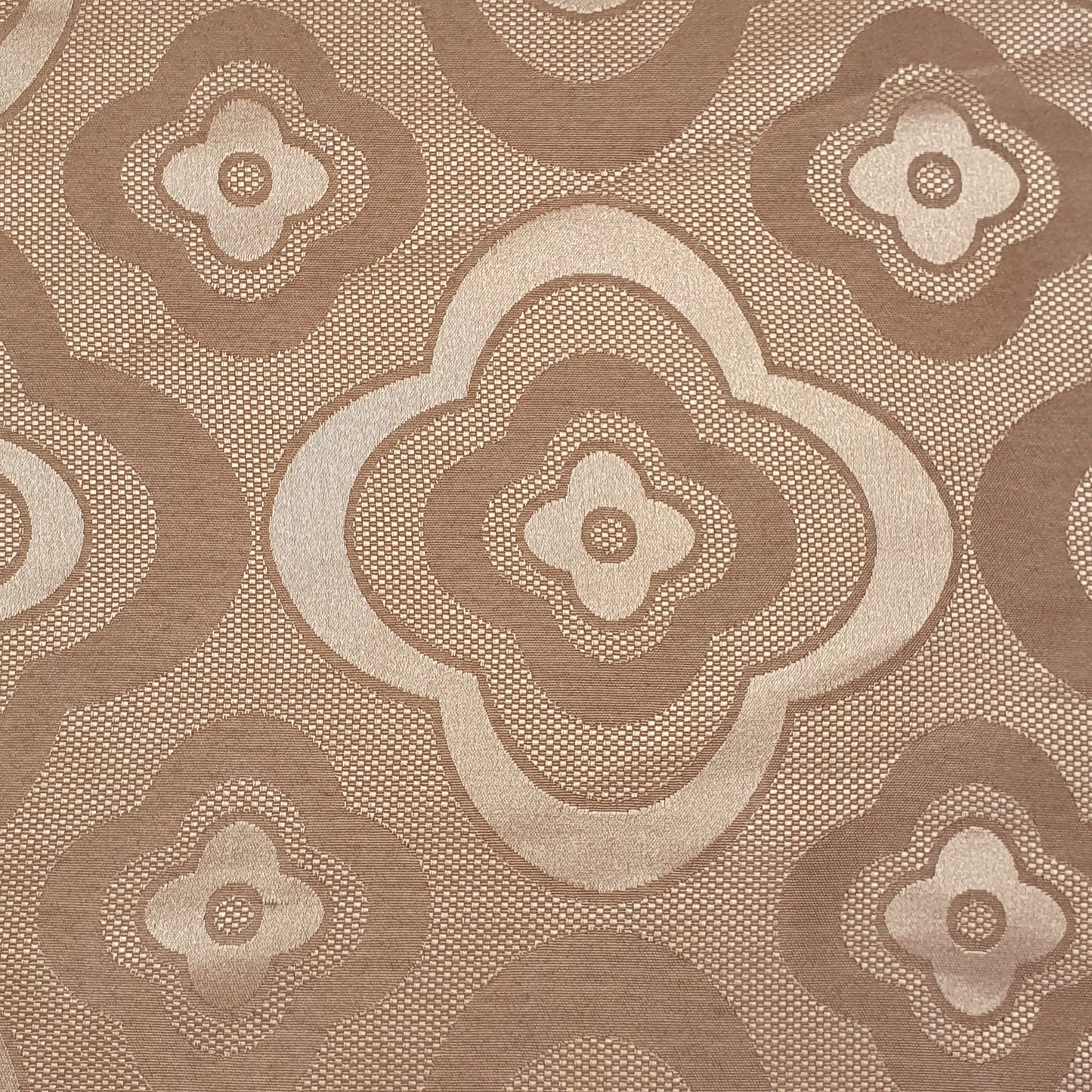 Luxurious Satin Jacquard Floral Upholstery Fabric – 58" for Curtains and Dressmaking (Cinnamon Rose Floral)