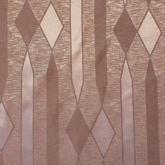 Luxuriöser Satin-Jacquard-Polsterstoff mit Blumenmuster – 58" für Vorhänge und Schneiderei (Zimtrose, geometrisch)