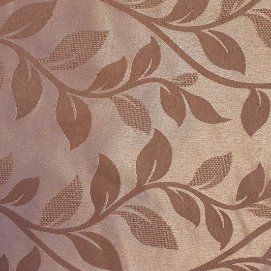 Luxuriöser Satin-Jacquard-Polsterstoff mit Blumenmuster – 58" für Vorhänge und Schneiderei (Zimt, Rose, Efeu)