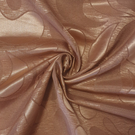 Luxuriöser Satin-Jacquard-Polsterstoff mit Blumenmuster – 58" für Vorhänge und Schneiderei (Cinnamon Rose Paisley)