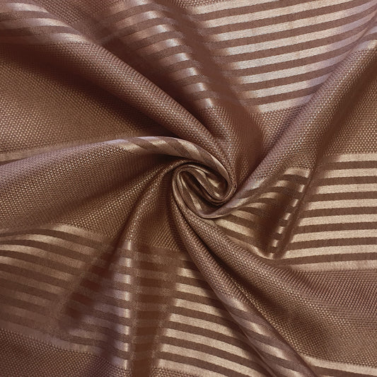 Luxuriöser Satin-Jacquard-Polsterstoff mit Blumenmuster – 58" für Vorhänge und Schneiderei (Zimtrosenstreifen)