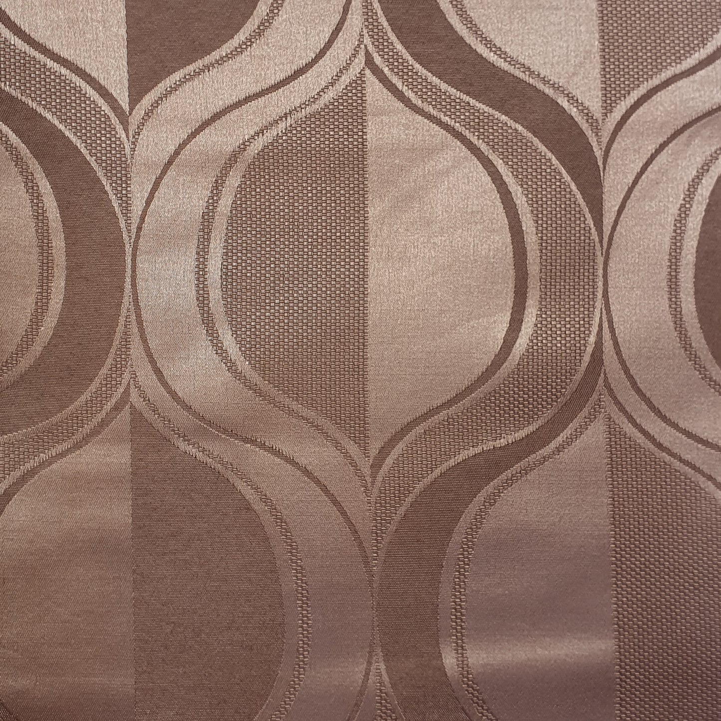 Luxurious Satin Jacquard Floral Upholstery Fabric – 58" for Curtains and Dressmaking (Cinnamon Rose Curve)