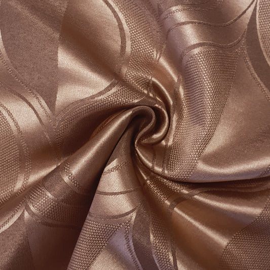 Luxuriöser Satin-Jacquard-Polsterstoff mit Blumenmuster – 58" für Vorhänge und Schneiderei (Cinnamon Rose Curve)