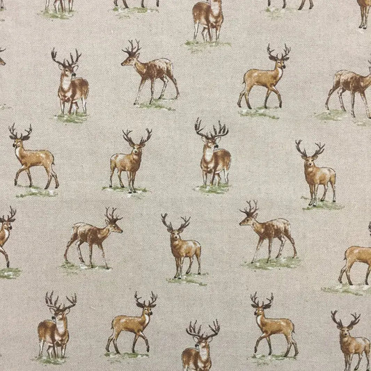 Cotton Rich Linen Look Printed Panama Fabric | Decorative Craft & Home Fabric 55" (140cm) Wide â€“ Sold by the Meter