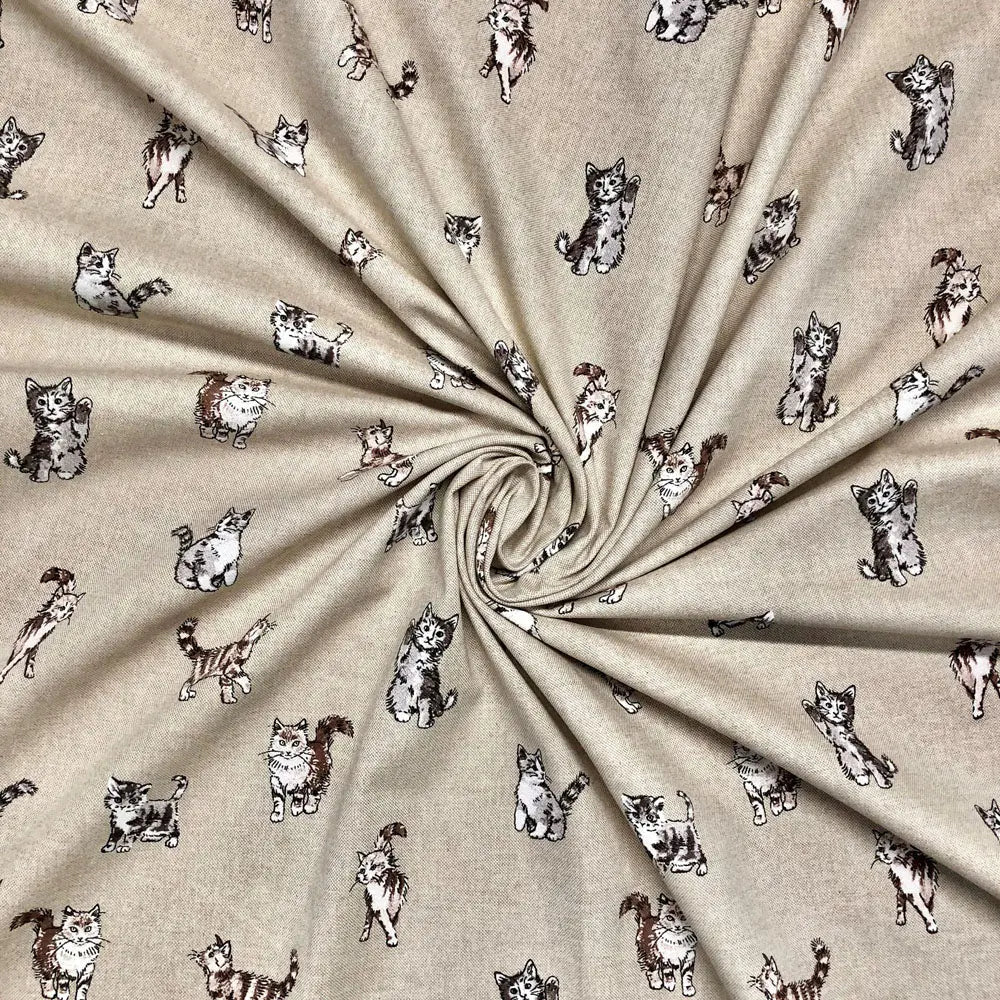 Cotton Rich Linen Look Printed Panama Fabric | Decorative Craft & Home Fabric 55" (140cm) Wide – Sold by the Meter