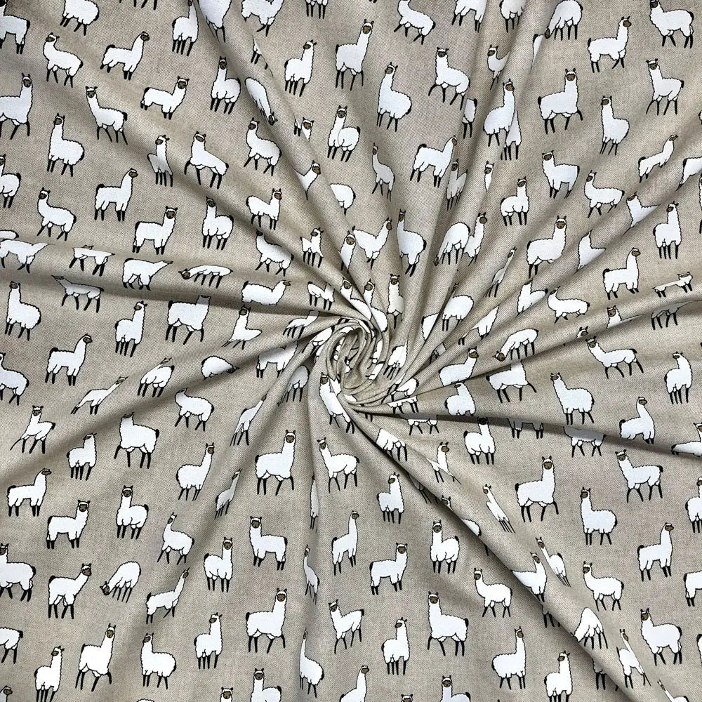 Cotton Rich Linen Look Printed Panama Fabric | Decorative Craft & Home Fabric 55" (140cm) Wide – Sold by the Meter