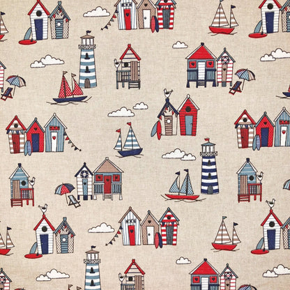 Cotton Rich Linen Look Printed Panama Fabric | Decorative Craft & Home Fabric 55" (140cm) Wide – Sold by the Meter
