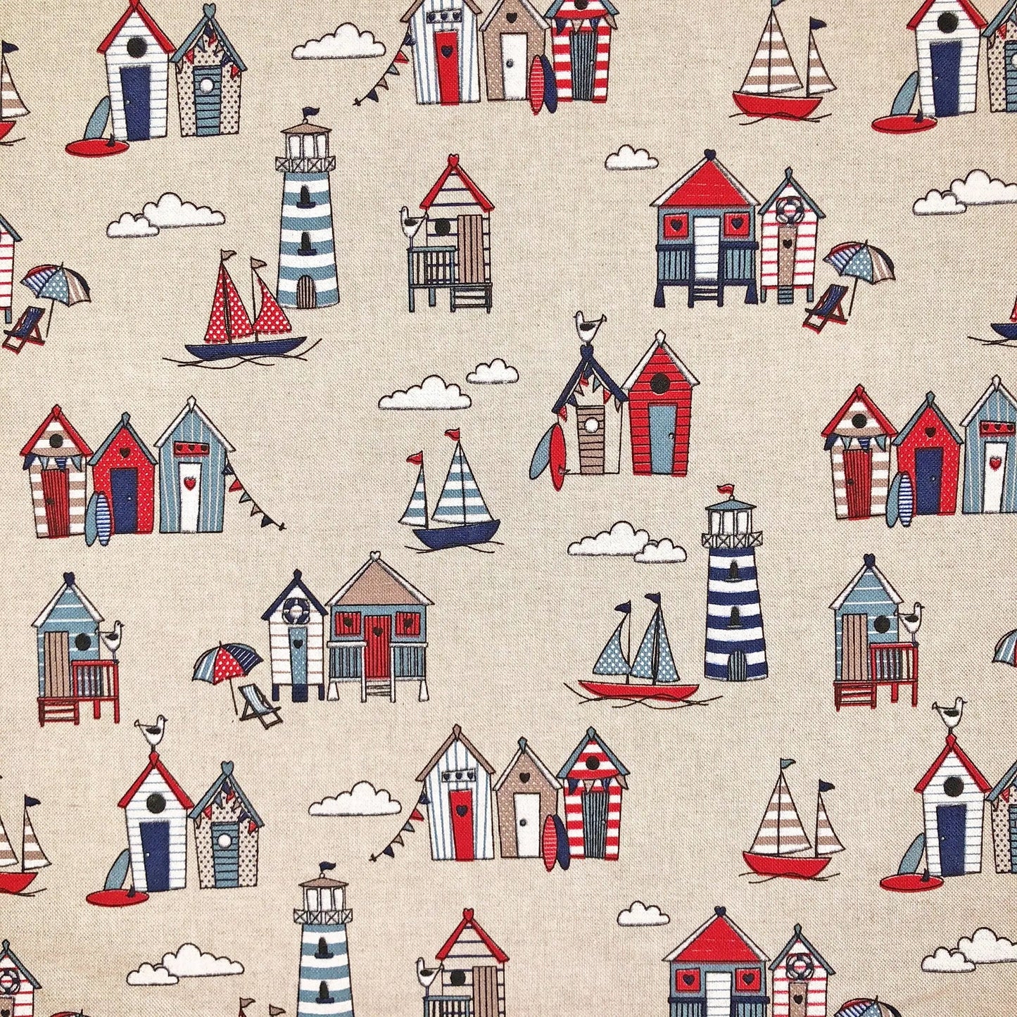 Cotton Rich Linen Look Printed Panama Fabric | Decorative Craft & Home Fabric 55" (140cm) Wide â€“ Sold by the Meter