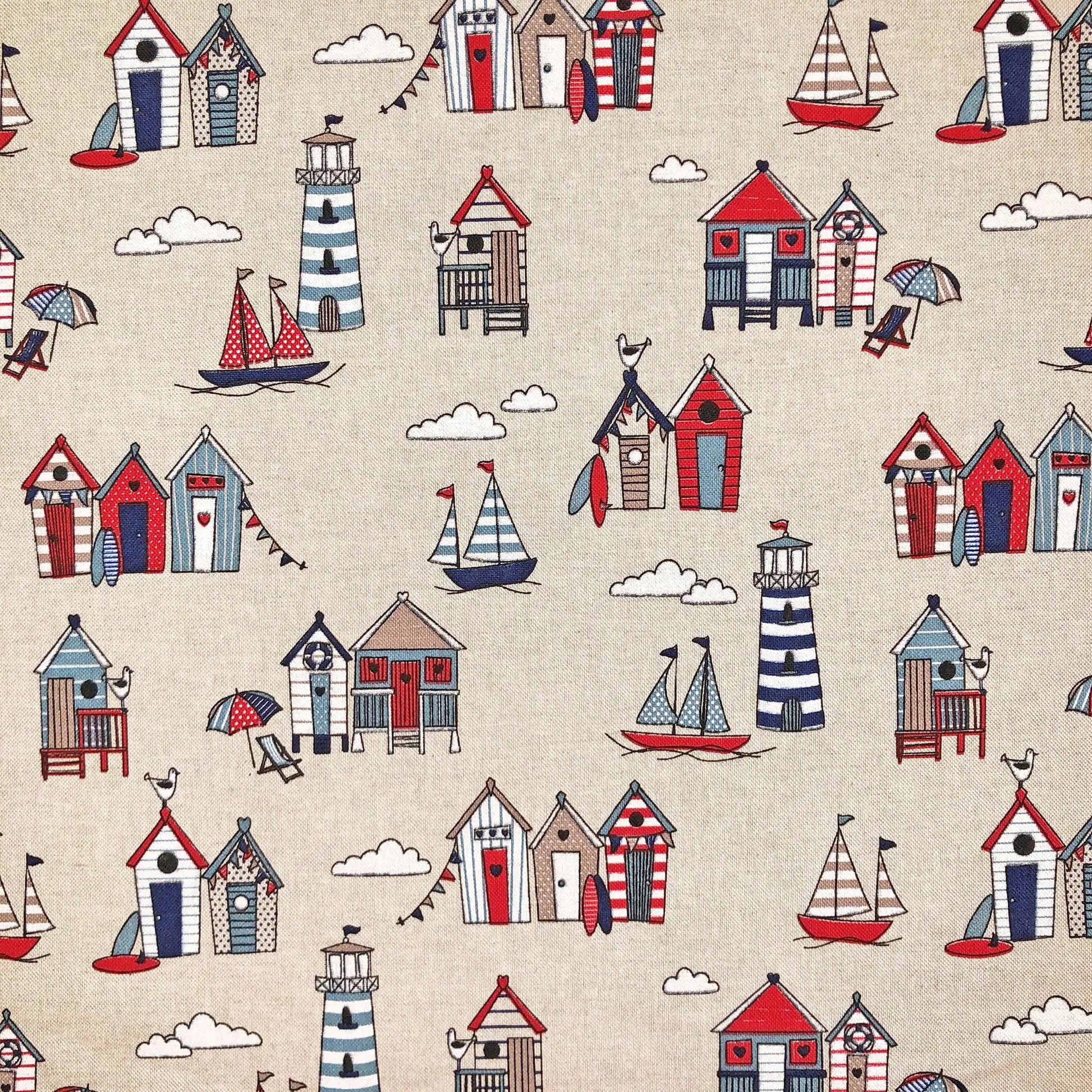 Cotton Rich Linen Look Printed Panama Fabric | Decorative Craft & Home Fabric 55" (140cm) Wide â€“ Sold by the Meter