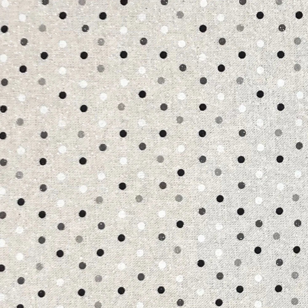 Cotton Rich Sparkle Linen Look Printed Panama Fabric | Lurex Craft & Home Décor Fabric 55" (140cm) Wide – Sold by the Meter