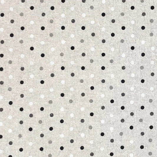 Cotton Rich Sparkle Linen Look Printed Panama Fabric | Lurex Craft & Home Décor Fabric 55" (140cm) Wide – Sold by the Meter