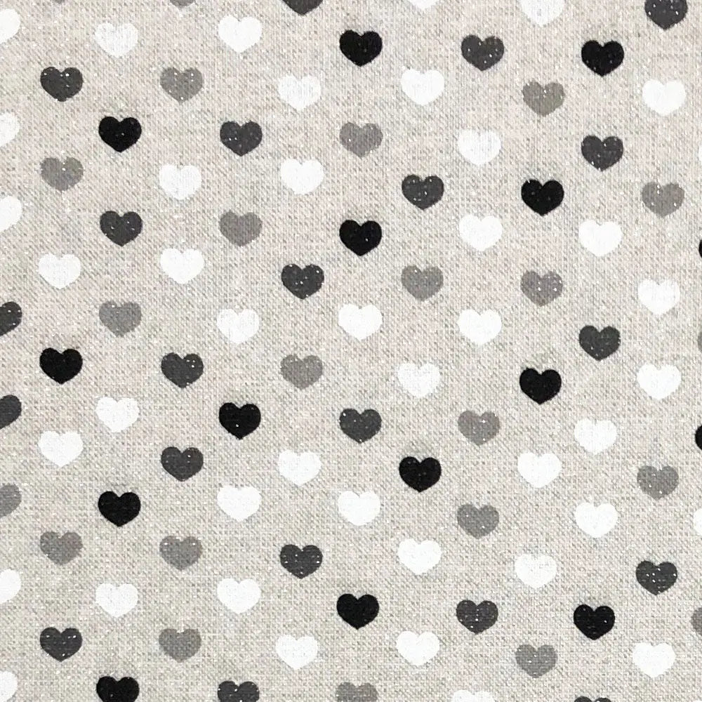 Cotton Rich Sparkle Linen Look Printed Panama Fabric | Lurex Craft & Home DÃ©cor Fabric 55" (140cm) Wide â€“ Sold by the Meter