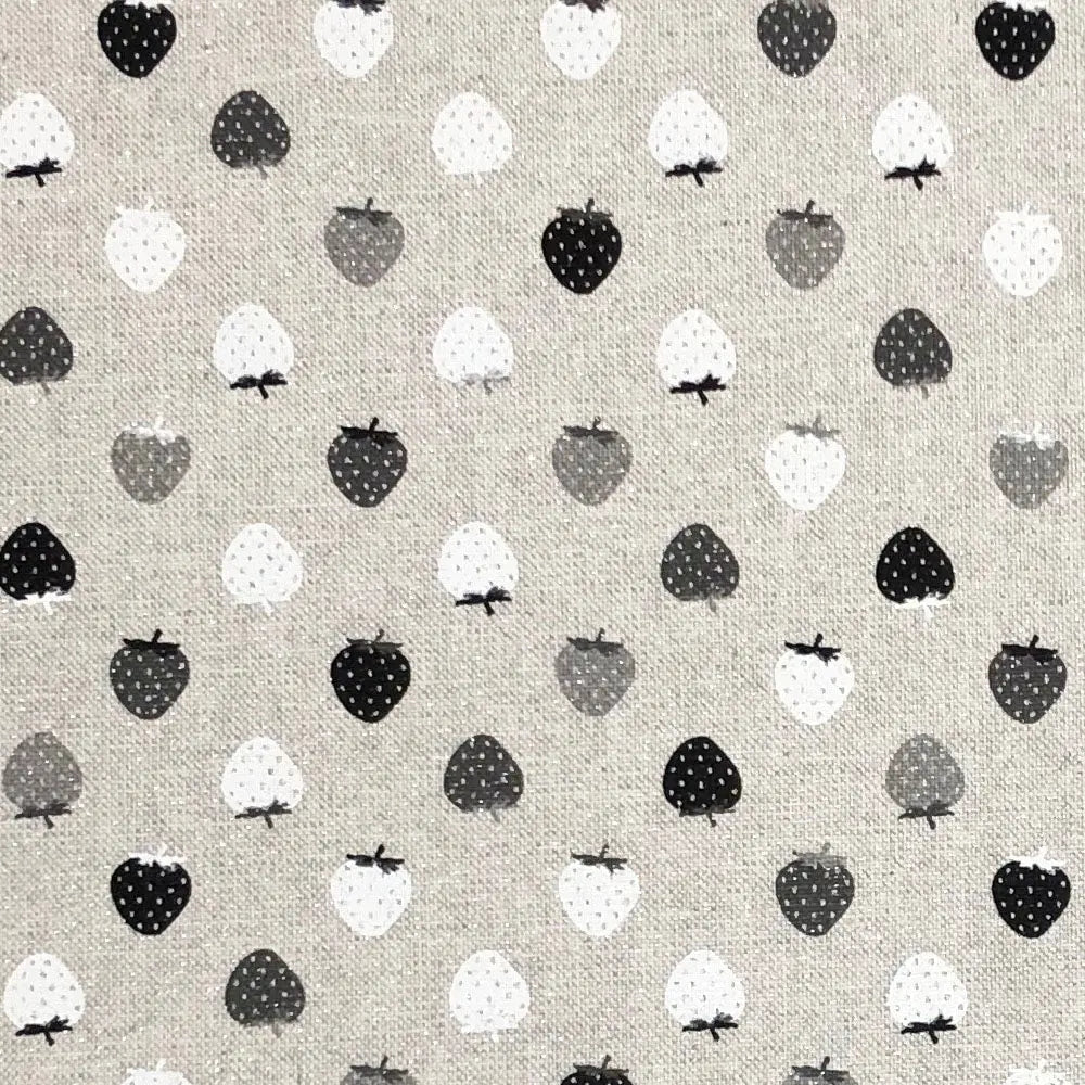 Cotton Rich Sparkle Linen Look Printed Panama Fabric | Lurex Craft & Home Décor Fabric 55" (140cm) Wide – Sold by the Meter