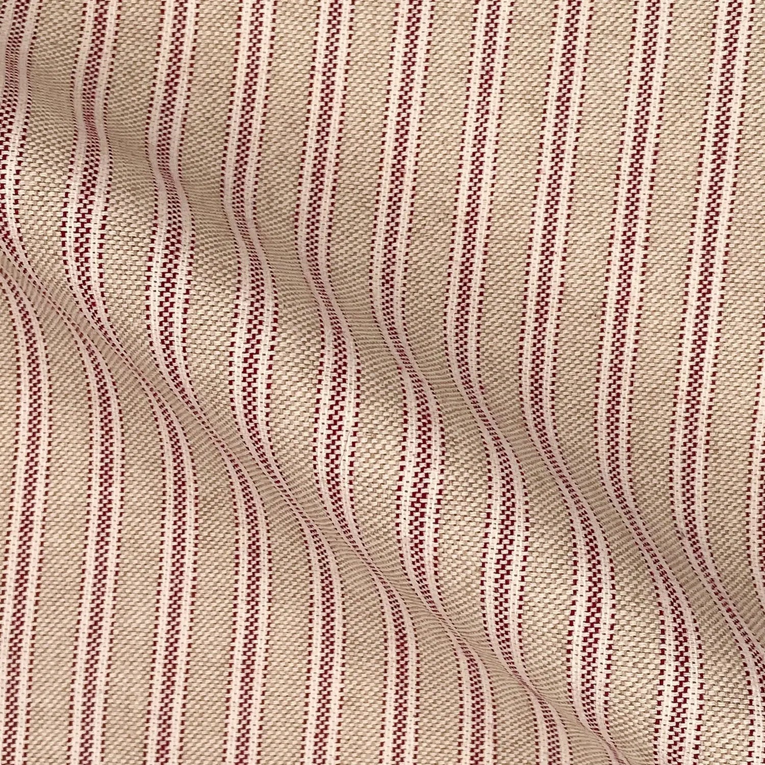 280cm Wide Cotton Rich Linen Ticking Stripe Fabric | Extra Wide Upholstery & Craft Fabric 110" (280cm) â€“ Sold by the Meter