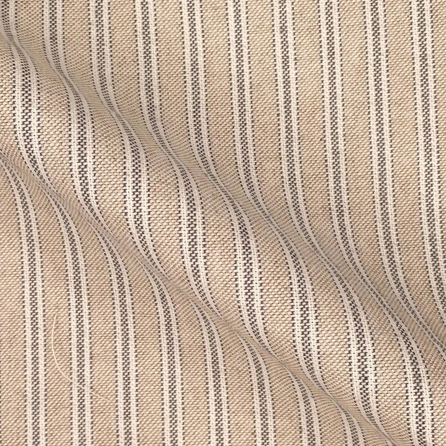 280cm Wide Cotton Rich Linen Ticking Stripe Fabric | Extra Wide Upholstery & Craft Fabric 110" (280cm) – Sold by the Meter