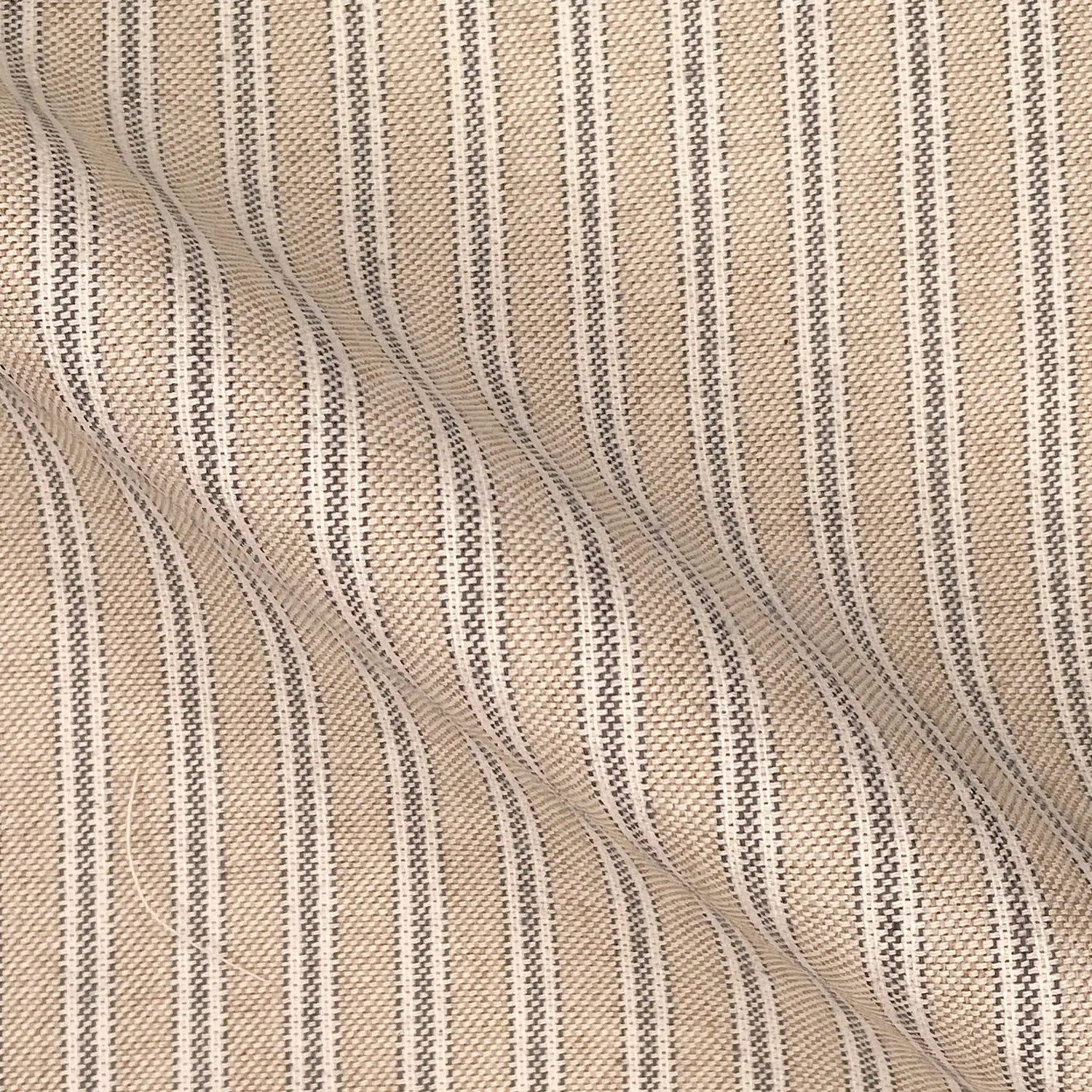 280cm Wide Cotton Rich Linen Ticking Stripe Fabric | Extra Wide Upholstery & Craft Fabric 110" (280cm) â€“ Sold by the Meter