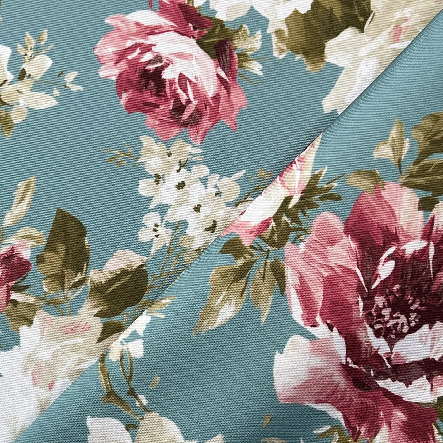 Floral Outdoor Upholstery Fabric | Water Repellent UV Resistant PU Coated Polyester 59" (150cm) Wide â€“ Sold by the Meter