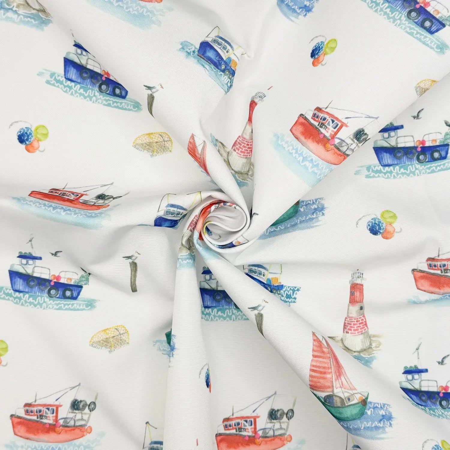 Nautical Water Repellent Outdoor Fabric | Heavyweight UV Resistant PU Coated Polyester 59" (150cm) Wide Upholstery & Garden Fabric â€“ Sold by the Meter