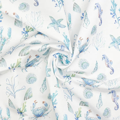 Nautical Water Repellent Outdoor Fabric | Heavyweight UV Resistant PU Coated Polyester 59" (150cm) Wide Upholstery & Garden Fabric – Sold by the Meter