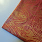 Coral Double Paisley Gold Metallic Banarasi Brocade Fabric | Dress, Craft & Décor Material | 44" Wide By the Meter