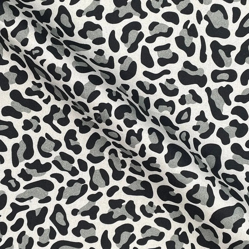 Leopard Skin Digital Printed 100% Cotton Poplin Fabric | Lightweight OEKO-TEX® Standard 100 125gsm 45" (115cm) Wide – Sold by the Meter