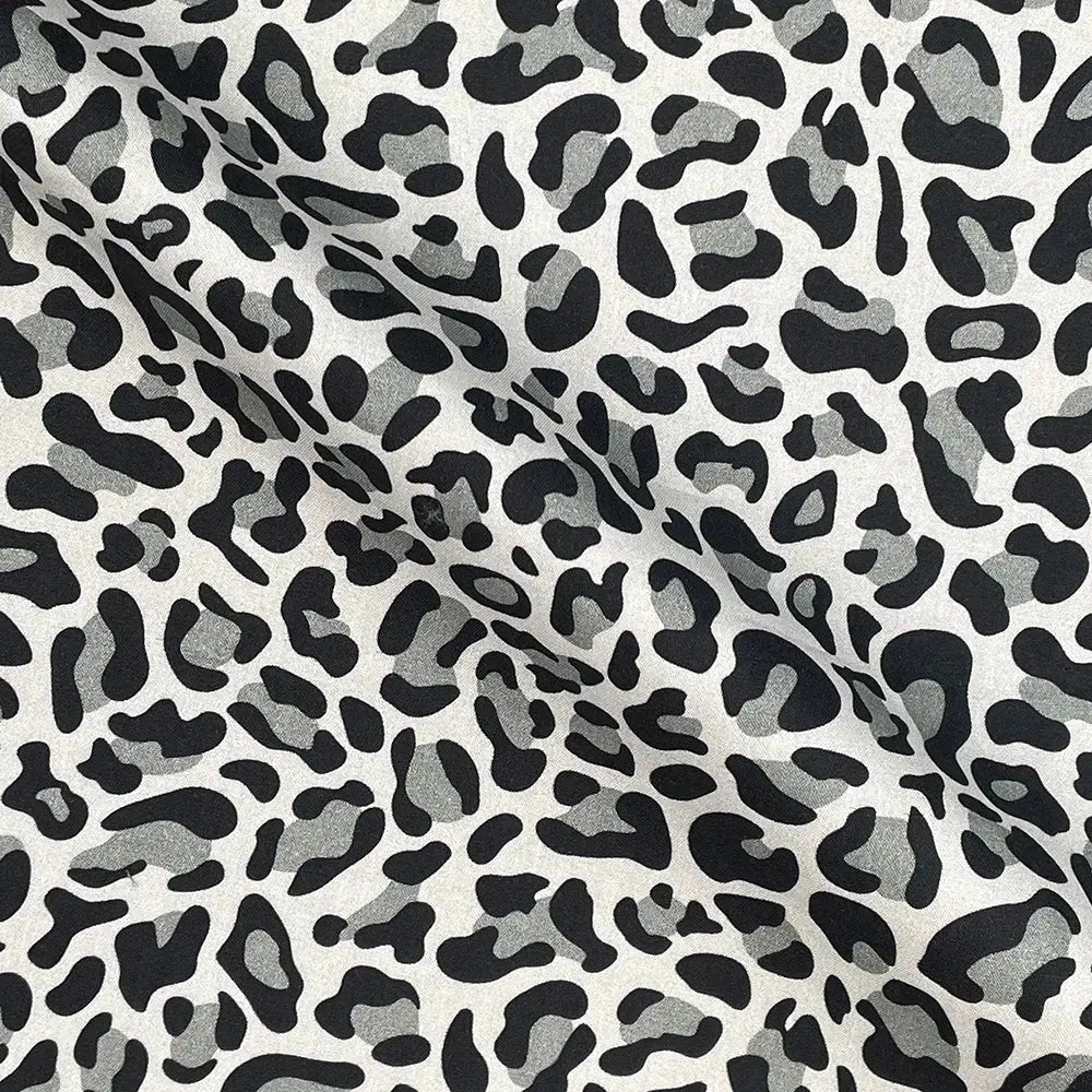 Leopard Skin Digital Printed 100% Cotton Poplin Fabric | Lightweight OEKO-TEXÂ® Standard 100 125gsm 45" (115cm) Wide â€“ Sold by the Meter