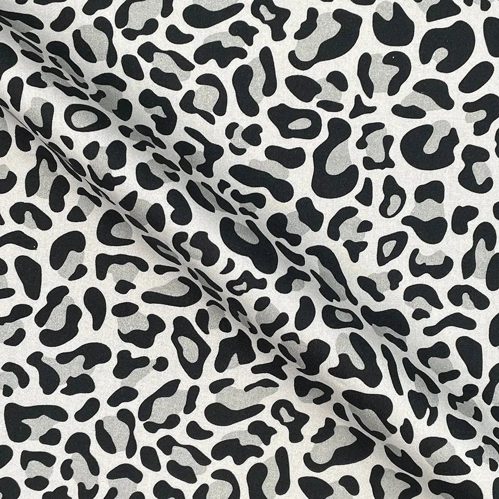 Leopard Skin Digital Printed 100% Cotton Poplin Fabric | Lightweight OEKO-TEX® Standard 100 125gsm 45" (115cm) Wide – Sold by the Meter