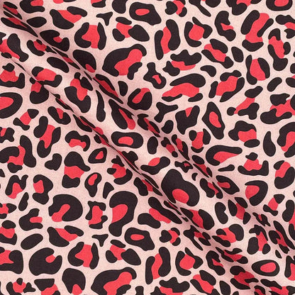 Leopard Skin Digital Printed 100% Cotton Poplin Fabric | Lightweight OEKO-TEXÂ® Standard 100 125gsm 45" (115cm) Wide â€“ Sold by the Meter