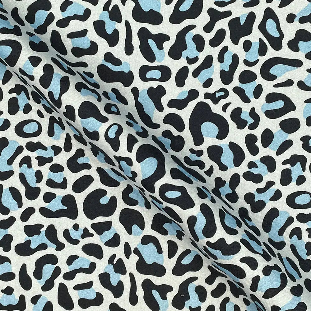 Leopard Skin Digital Printed 100% Cotton Poplin Fabric | Lightweight OEKO-TEX® Standard 100 125gsm 45" (115cm) Wide – Sold by the Meter