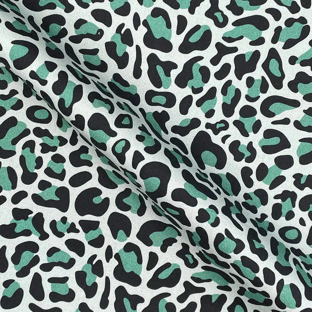 Leopard Skin Digital Printed 100% Cotton Poplin Fabric | Lightweight OEKO-TEXÂ® Standard 100 125gsm 45" (115cm) Wide â€“ Sold by the Meter