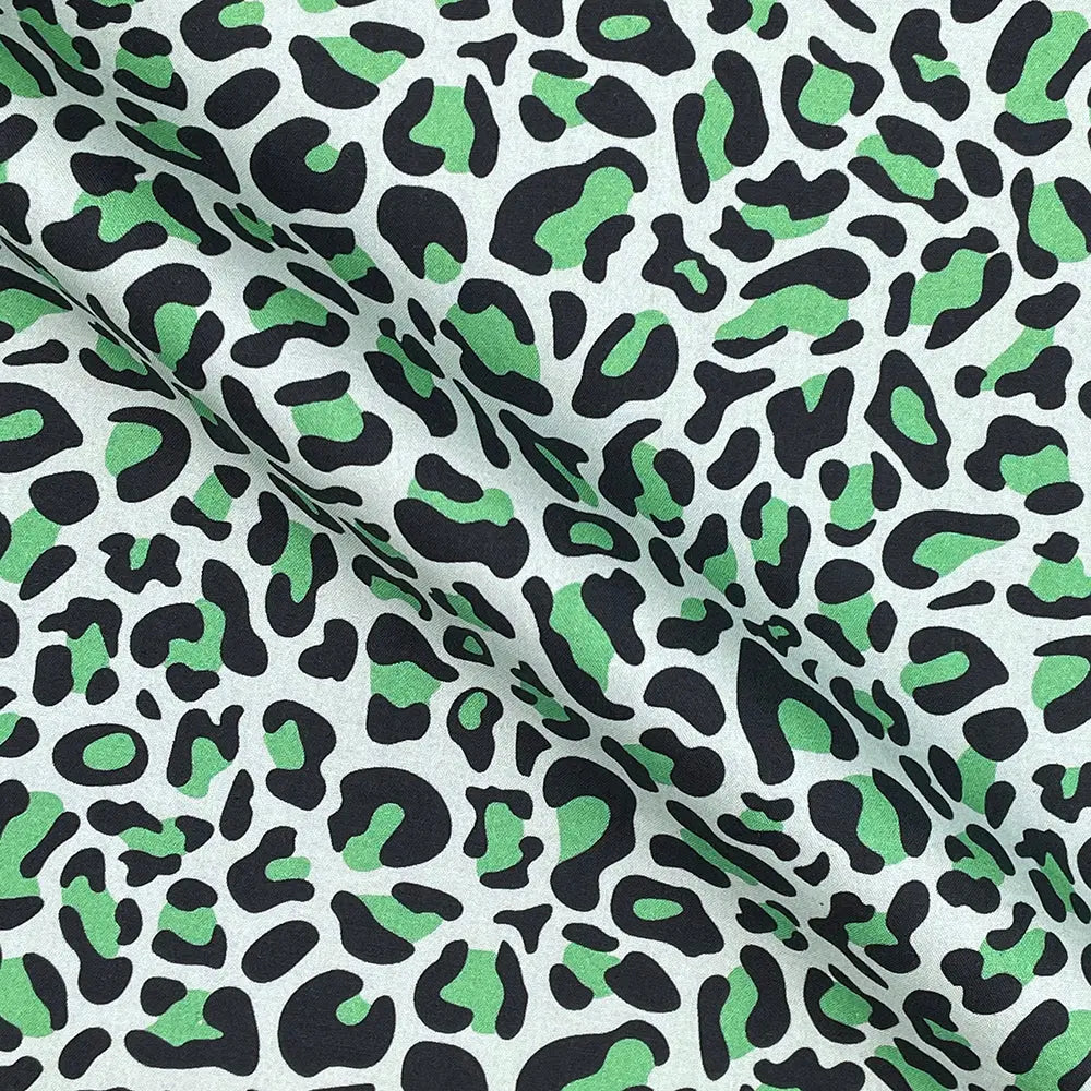 Leopard Skin Digital Printed 100% Cotton Poplin Fabric | Lightweight OEKO-TEX® Standard 100 125gsm 45" (115cm) Wide – Sold by the Meter