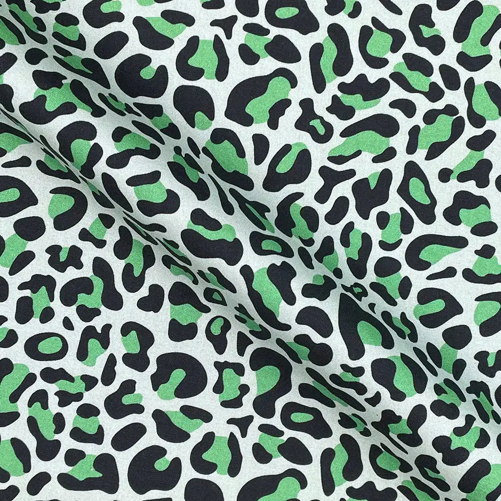 Leopard Skin Digital Printed 100% Cotton Poplin Fabric | Lightweight OEKO-TEXÂ® Standard 100 125gsm 45" (115cm) Wide â€“ Sold by the Meter