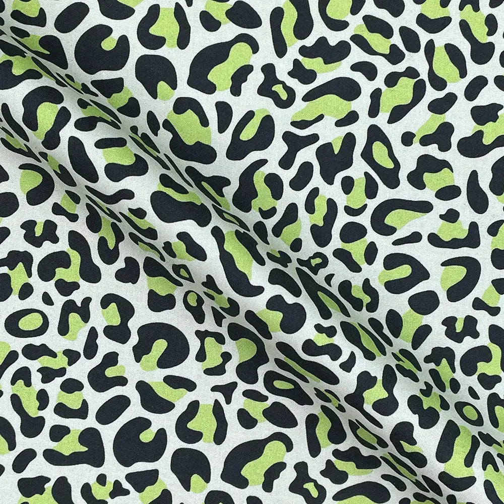 Leopard Skin Digital Printed 100% Cotton Poplin Fabric | Lightweight OEKO-TEXÂ® Standard 100 125gsm 45" (115cm) Wide â€“ Sold by the Meter