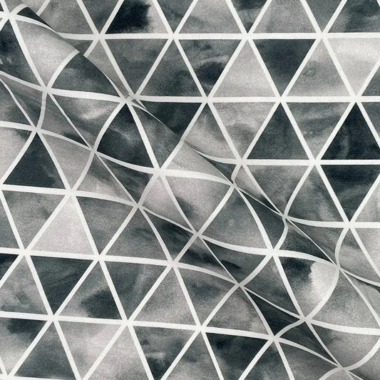 Geometric Digital Printed 100% Cotton Poplin Fabric | Lightweight OEKO-TEX® Standard 100 125gsm 45" (115cm) Wide – Sold by the Meter