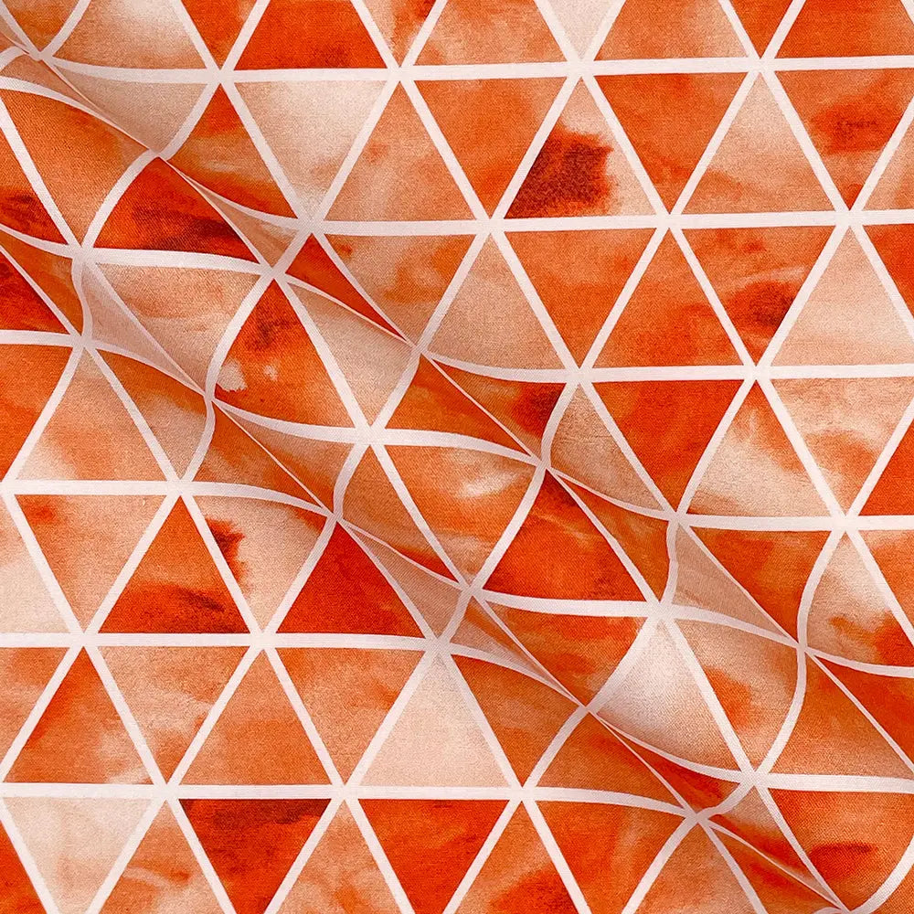 Geometric Digital Printed 100% Cotton Poplin Fabric | Lightweight OEKO-TEX® Standard 100 125gsm 45" (115cm) Wide – Sold by the Meter